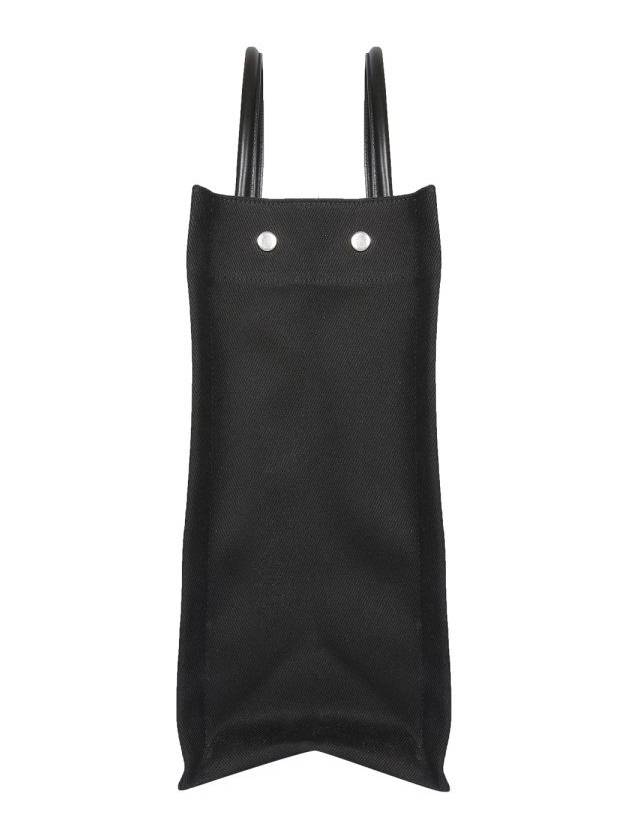 Rive Gauche Cotton Canvas Tote Bag Black - SAINT LAURENT - BALAAN 4