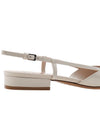 Women's V Logo Signature Leather Mule Sandals White - VALENTINO - BALAAN 11