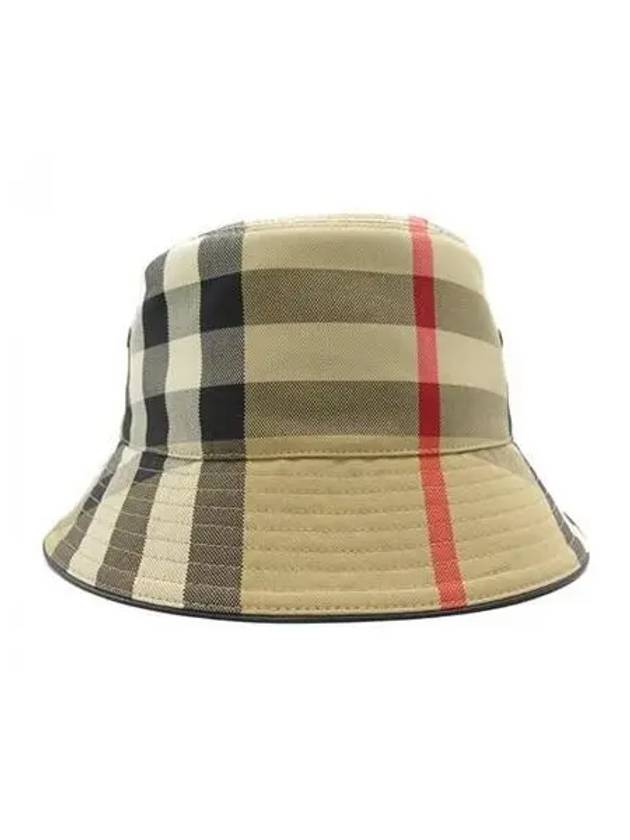 Hat Women Giant Check Cotton Bucket Beige - BURBERRY - BALAAN 1