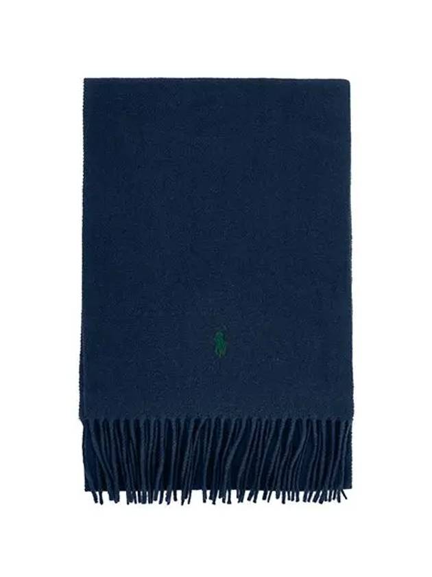 PC0476 411 Pony Embroidery Recycled Wool Muffler Scarf - POLO RALPH LAUREN - BALAAN 1