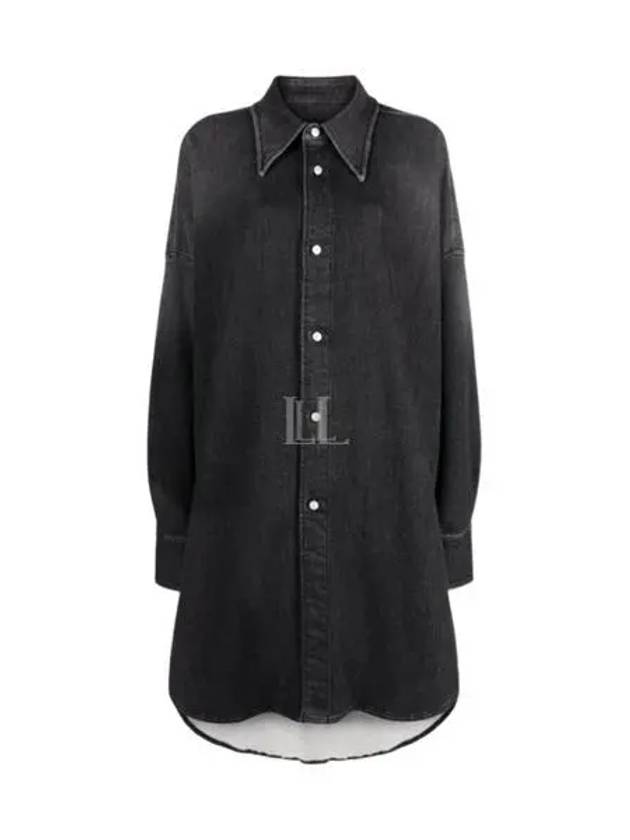 Button Up Denim Shirt Dress Mini Dress Black - MAISON MARGIELA - BALAAN 2