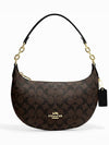 Women's Payton Signature Canvas Shoulder Bag Brown - COACH - BALAAN 2