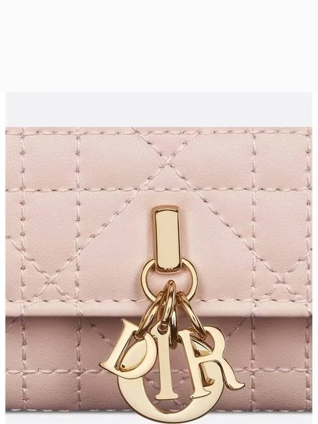 XS Lady Cannage Lambskin Half Wallet Powder Pink - DIOR - BALAAN 6