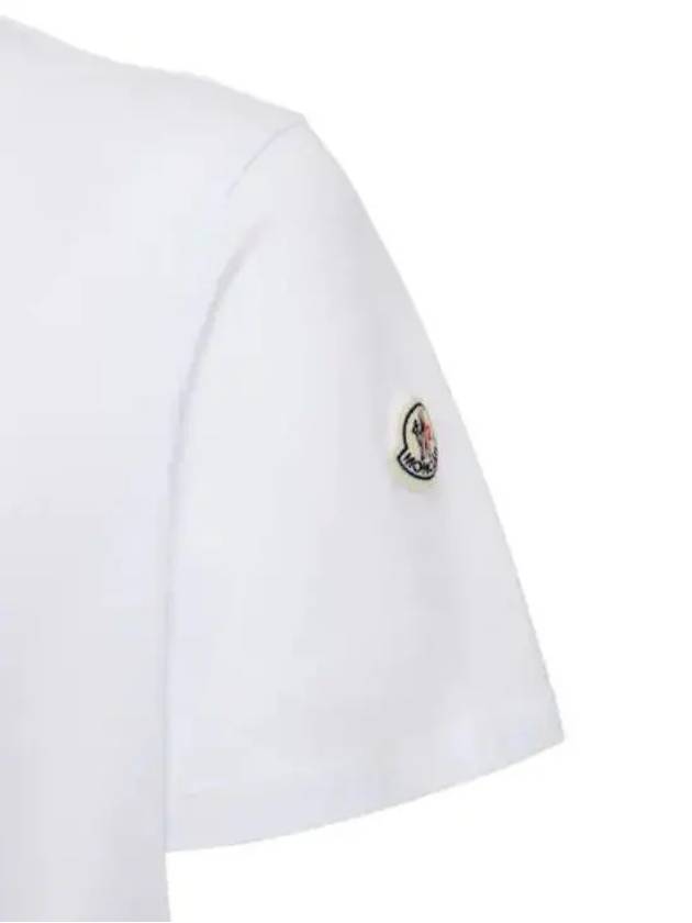 Logo Detail Cotton Short Sleeve T Shirt White 8C00038 829H8 001 - MONCLER - BALAAN 3