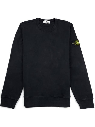 Garment Dyed Malfile Crewneck Sweatshirt Black - STONE ISLAND - BALAAN 2