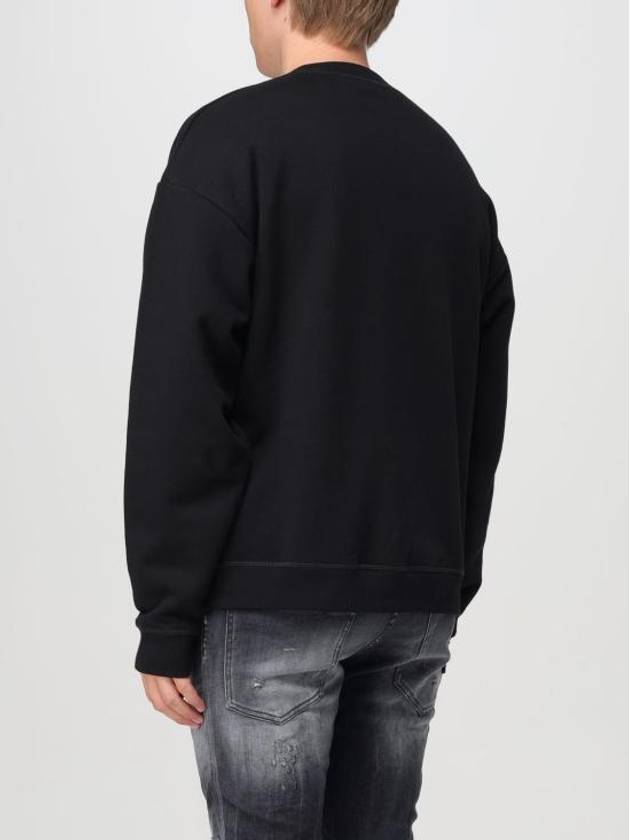 Logo Brushed Fleece Relaxed Fit Sweatshirt Black - DSQUARED2 - BALAAN 3