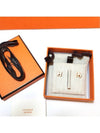 Mini Pop H Earring Rose Gold & Blanc - HERMES - BALAAN 9