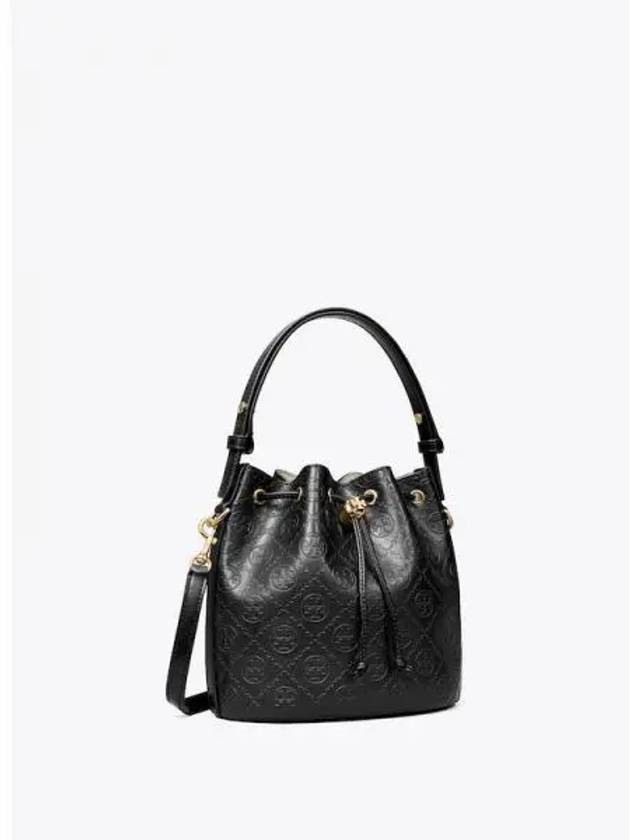 Monogram leather bucket bag tote black domestic product GM0024080695803 - TORY BURCH - BALAAN 1