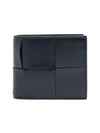 Intrecciato Coin Pocket Half Wallet Black - BOTTEGA VENETA - BALAAN 7