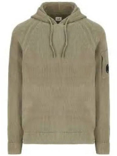 Lambswool GRS Hooded Waffle Knit Top Beige - CP COMPANY - BALAAN 2