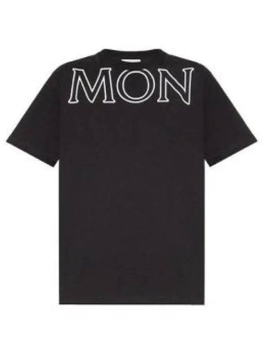 Women s Logo Patch Lettering Loose Fit Short Sleeve T Shirt Black 8C00022 829HP 999 1227754 - MONCLER - BALAAN 1