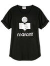 Women's Etoile Coldy Black Short Sleeve T-Shirt TS0004FA A1N10E 01BK - ISABEL MARANT - BALAAN 1