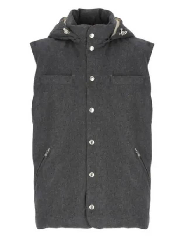 Detachable Hooded Down Vest Grey - BRUNELLO CUCINELLI - BALAAN 2