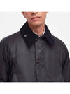 Bedale Wax Half Lined Jacket Navy - BARBOUR - BALAAN 4