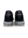 Oversized Clear Sole Low Top Sneakers Black - ALEXANDER MCQUEEN - BALAAN 4