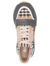 Ramsey Vintage Check Leather Suede Low Top Sneakers Beige - BURBERRY - BALAAN 6