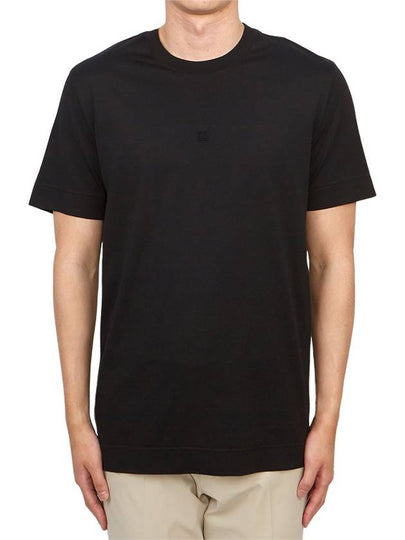 Embroidered 4G Logo Cotton Short Sleeve T-shirt Black - GIVENCHY - BALAAN 2