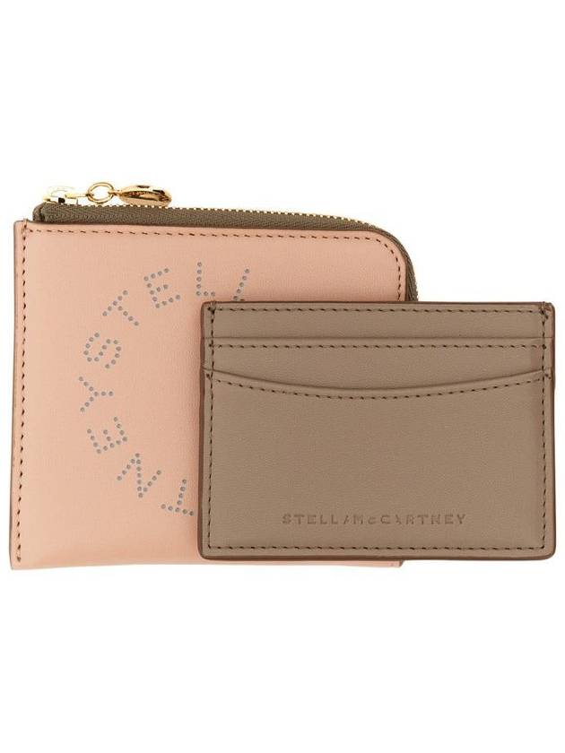 Logo Zipper Card Wallet Blush - STELLA MCCARTNEY - BALAAN 4