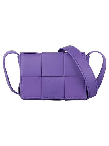 Intrecciato Cassette Small Cross Bag Purple - BOTTEGA VENETA - BALAAN 1