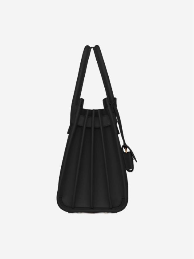 Sac De Jour Small Smooth Leather Baby Tote Bag Black - SAINT LAURENT - BALAAN 3