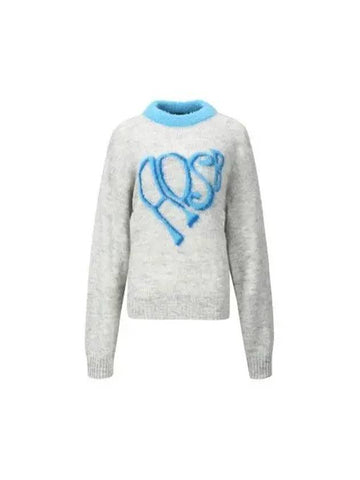 for WOMEN Essential Heart ADSB Sweater atb1005w GRAY - ANDERSSON BELL - BALAAN 1