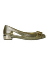 Vara Bow Jelly Ballet Flat Gold - SALVATORE FERRAGAMO - BALAAN.