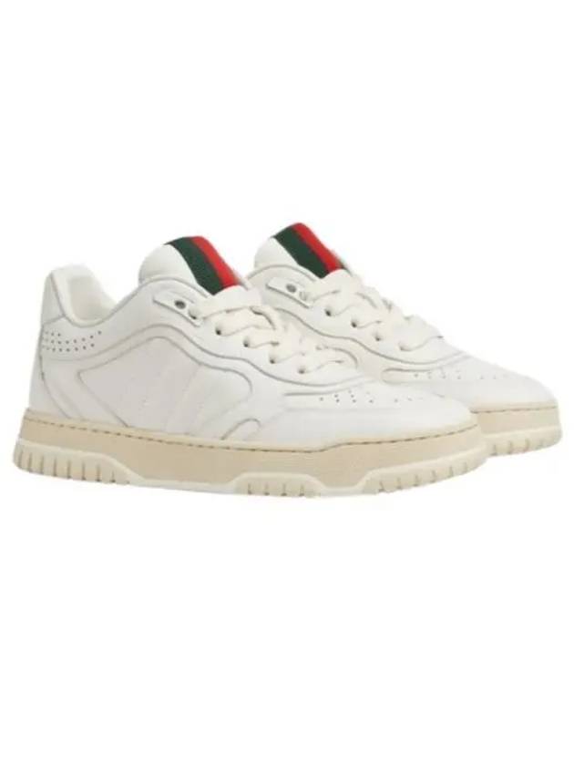 Re Web Leather Low Top Sneakers White - GUCCI - BALAAN 2