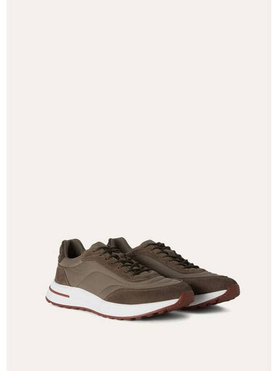 Week-End Walk Microfiber Storm System Sneakers Dark Taupe - LORO PIANA - BALAAN 2