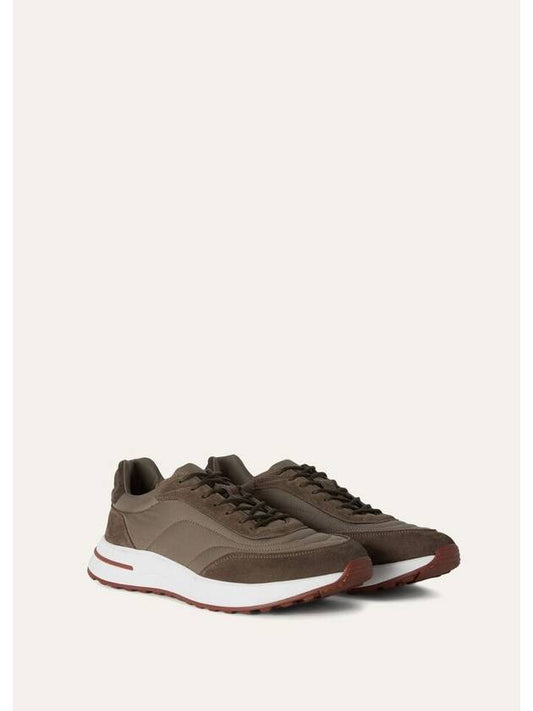 Weekend Work Sneakers Technical Fabric Dark Taupe FAM1719 HD01 - LORO PIANA - BALAAN 2