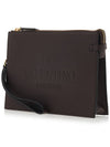 logo identity clutch bag brown - VALENTINO - BALAAN.