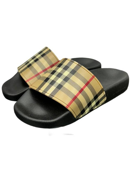 Vintage Check Slippers Beige - BURBERRY - BALAAN 2