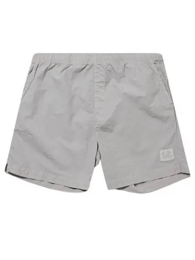 Logo Patch Flat Nylon Swim Shorts Grey - CP COMPANY - BALAAN 2