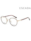 Glasses Frame VES986FS 004AS Round Titanium Men Women - ESCADA - BALAAN 1