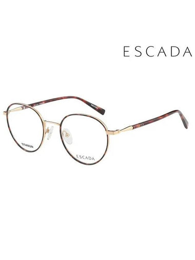 Glasses Frame VES986FS 004AS Round Titanium Men Women - ESCADA - BALAAN 1