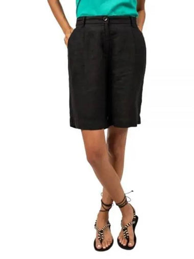 24 Cecile linen shorts Noir 2444 16 - SAINT JAMES - BALAAN 1