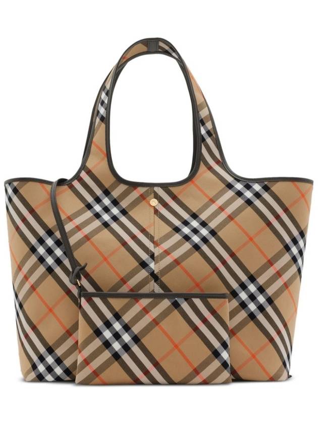 Check Medium Tote Bag Sand - BURBERRY - BALAAN 2