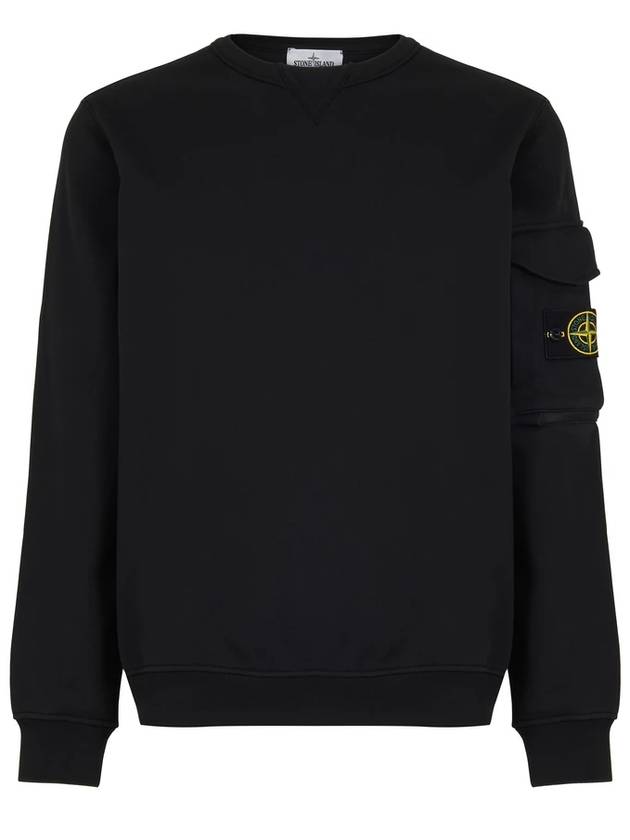 Waffen Patch Zipper Pocket Sweatshirt Black - STONE ISLAND - BALAAN 5