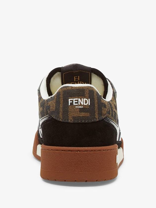 Match Canvas Low-Top With Black Suede - FENDI - BALAAN 4