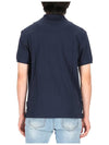 Embroidered Logo Short Sleeve Polo Shirt Navy - MOOSE KNUCKLES - BALAAN.