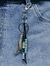 Navajo Feather Beads Keyring Black - KND - BALAAN 5