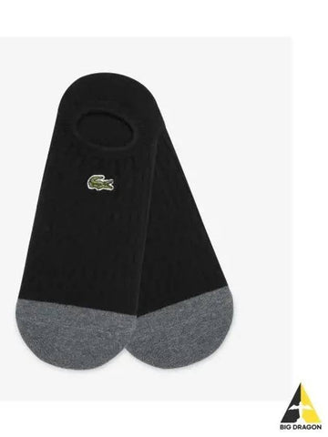 Men s Cable Fake Socks Black - LACOSTE - BALAAN 1