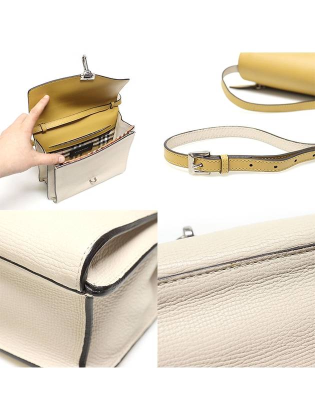 40764721 Yellow Limestone Bicolor Grain Leather McCann Small Cross Bag - BURBERRY - BALAAN 6