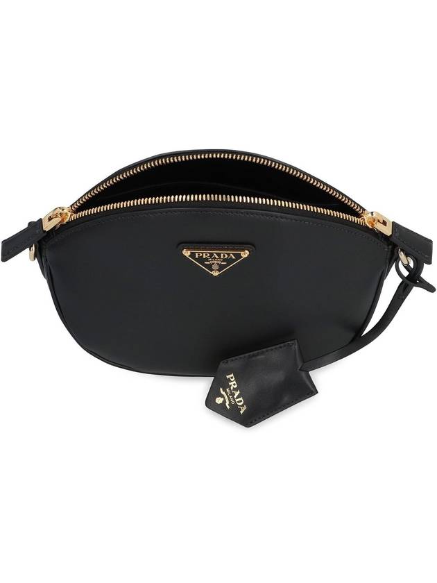 Leather Mini Shoulder Bag Black - PRADA - BALAAN 6