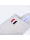 RWB Tab Shearling Slippers White - THOM BROWNE - BALAAN 6