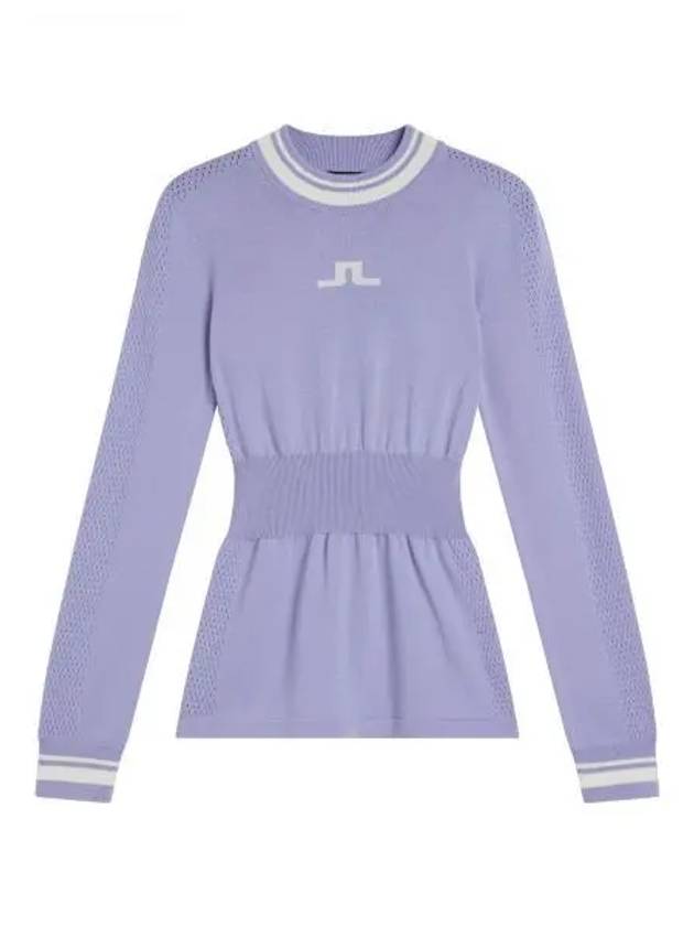 Bree Ribbed Waist Knit Top Sweet Lavender - J.LINDEBERG - BALAAN 2