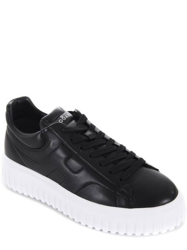 BLACK LEATHER SNEAKERS HXM6450FC60LE9B999 - HOGAN - BALAAN 4