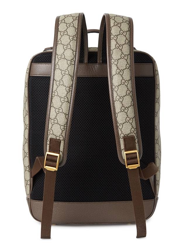 Ophidia GG Leather Medium Backpack Beige - GUCCI - BALAAN 4