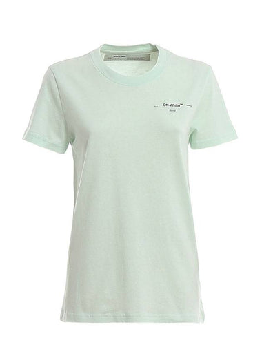 Women's Coral Arrow Print Short Sleeve T-Shirt Mint - OFF WHITE - BALAAN 1