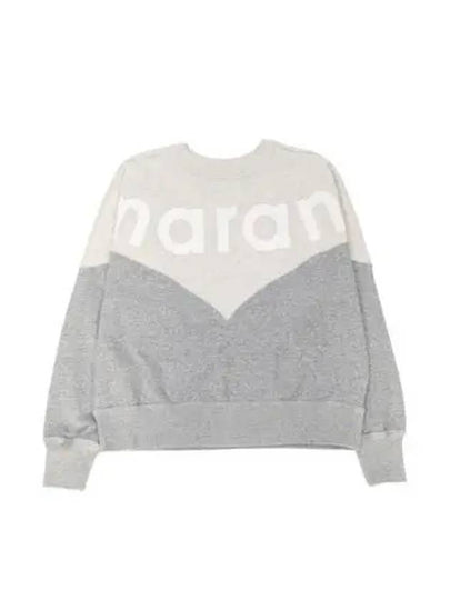 Houston Two-Tone Logo Cotton Sweatshirt Ecru Grey - ISABEL MARANT - BALAAN 2