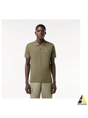 Men s Classic Fit Short Sleeve Polo Khaki - LACOSTE - BALAAN 1